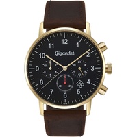 Gigandet Herrenuhr Minimalism Dualzeit-Uhr Analog mit Lederarmband G21-002