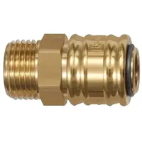 Riegler Schnellverschlusskupplung NW 7,2, Messing blank, G 1/2 AG