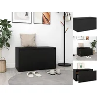 VidaXL Flurbank 80x40x45 cm Schwarz Holzwerkstoff