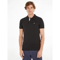 Tommy Jeans Slim Placket Kurzarm-poloshirt Black M