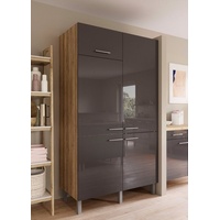 OPTIFIT Küchenzeile Lilly 120 cm grau/schwarz