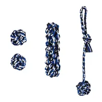 Relaxdays Hundespielzeug Set 40 cm Mehrfarbig