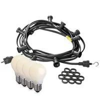 Satisfire Illu/Partylichterkette 20m - Außenlichterkette schwarz - Made in