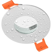 Ledscom.de Bad-Deckeneinbaurahmen ERID, Feuchtraum, Badezimmer, IP44, rund, weiß matt