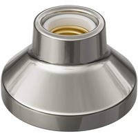 Ledscom.de Deckenleuchte/Lampenfassung ELEKTRA, Porzellan, silber glänzend, 1x E27 max.