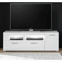 Furn.design TV-Lowboard weiß Hochglanz TV Unterteil 140 x 48