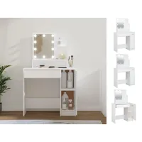 VidaXL Schminktisch mit LED Weiß 86,5x35x136 cm