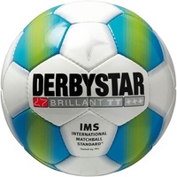 Derbystar Brillant TT DB Fußball Trainingsball weiss/gelb/petrol 5