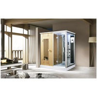 Trends4cents PureHaven finnische Sauna und Dampfdusche 170x120 cm mit