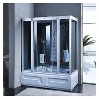 Purehaven 2in1 Whirlpool Dampfdusche 150x90 cm Multimedia, Tropenbrause, Sitz,