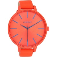 Oozoo XL Damenuhr C11162 Orangerot Lederband 48 mm