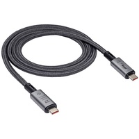 Akyga USB-Kabel USB-C® Stecker, USB-C® Stecker 1.00 m Grau