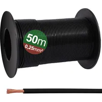 Quadrios 23CW023 Einzelader 0.25 mm2 Schwarz 50 m