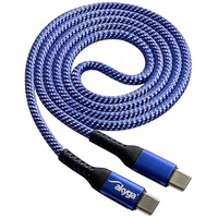Akyga USB-Kabel USB-C® Stecker, USB-C® Stecker 1.00 m Blau
