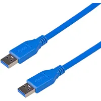 Akyga USB-Kabel USB-A Stecker, USB-A Stecker 1.80 m Blau