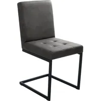 K+W Komfort & Wohnen Freischwinger Mikrofaser schwarz