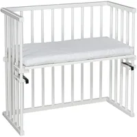 Babybay Midi Beistellbett, weiß lackiert mit Matratze Classic Soft