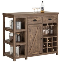 SoBuy Kücheninsel Braun, Holzwerkstoff, 110x95x55 cm, Küchen, Küchenmöbel, Kücheninseln