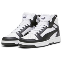 Puma Rebound V6 Mid Jr Sneaker, White Black Shadow
