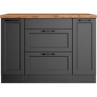 Kochstation Kochfeldumbauschrank »KS-Lana«, Breite 120 cm grau