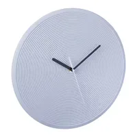 Relaxdays Wanduhr 30,5 cm ohne Zahlen grau