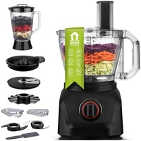 TurboTronic Küchenmaschine 1900W Food Processor mit Standmixer 3L Behälter
