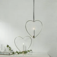 MARELIDA Dekoherz mit LED Kerze Kerzenhalter mit Aufhänger H: