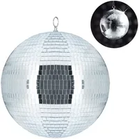 Relaxdays Discokugel silber Ø 30,0 cm, 1 St.