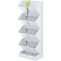 Prosperplast Mini Cascade vertikales Pflanzgefäß aus weißem Kunststoff 19,5