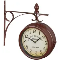 Relaxdays Bahnhofsuhr 38,0 cm HBT 34 x 35 x