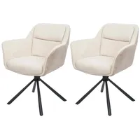 MCW Esszimmerstuhl K33 2er-Set Kunstleder Creme