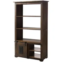 MASSIVMOEBEL24.DE Regal Mango 100x45x175 braun lackiert RAILWAY #495