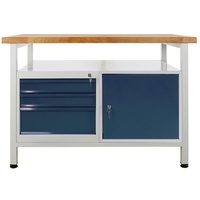 Proregal Werkbank Rhino mit Ablagefläche + 3 Schubladen +