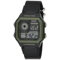 Casio AE1200WHB-1BV Herren Uhr Armbanduhr Elektronisch Schwarz,