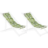 Beliani Ersatzstoff für Sonnenliege 2er Set ANZIO/AVELLINO 113 x