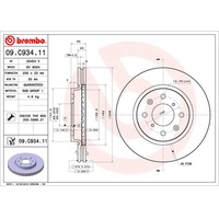 Brembo Bremsscheibe 09.C934.11