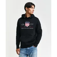 GANT Herren Sweatshirt REGULAR ARCHIVE SHIELD Hoodie - Schwarz