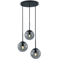Trio Leuchten Pendelleuchte Balini 308590342, Metall Anthrazit, Glas rauchfarbig,