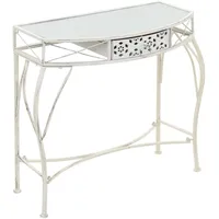 VidaXL Beistelltisch Französischer Stil Metall 82x39x76 cm Weiß