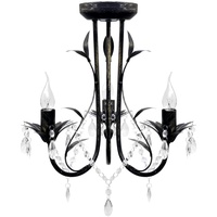 VidaXL Decknlampe Art Novau mit Kristallperlen 3 x E14