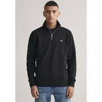 GANT Herren. Sweatshirt mit halblangem Reißverschluss Schwarz M