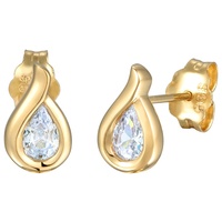 Elli PREMIUM - Tropfen Zirkonia 585 Gelbgold Ohrringe Damen