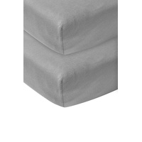 Meyco 564204 Jersey Spannbetttuch, 2er-Pack, 60x120 cm (Kinderbett), 100%