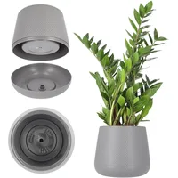 Kadax Blumentopf aus Kunststoff, "Peri", Topf mit Untersetzer im