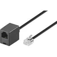 Goobay RJ11 Verlängerungskabel 6m,sw,St/Bu 68260