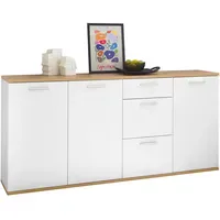 MID.YOU Sideboard 180 x 86 x 38 cm Weiß