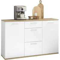 HBZ Kommode BC 1035 weiß matt, BxHxT 135x86x38 cm
