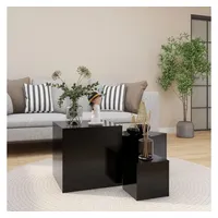 VidaXL Beistelltische 3-tlg. Schwarz Holzwerkstoff