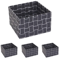 MCW 4er-Set Aufbewahrungskorb MCW-C37, Dekokorb Korb Körbchen Aufbewahrung Regalkorb