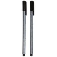 Staedtler 334-9 BK2D Fineliner Stift Triplus, dreikant Set schwarz,